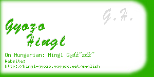 gyozo hingl business card